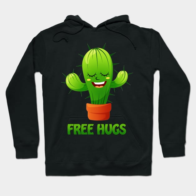 happy cactus offering free hugs Hoodie by pickledpossums